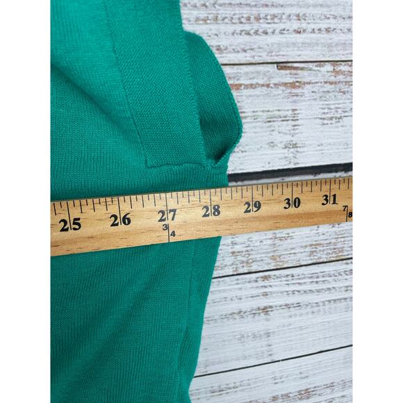 Banana Republic OVERSIZED JOHNNY-COLLAR SWEATER Kelly Green Linen XS Small Boxy - Picture 8 of 10